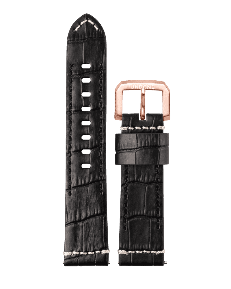 22mm Alligator Black